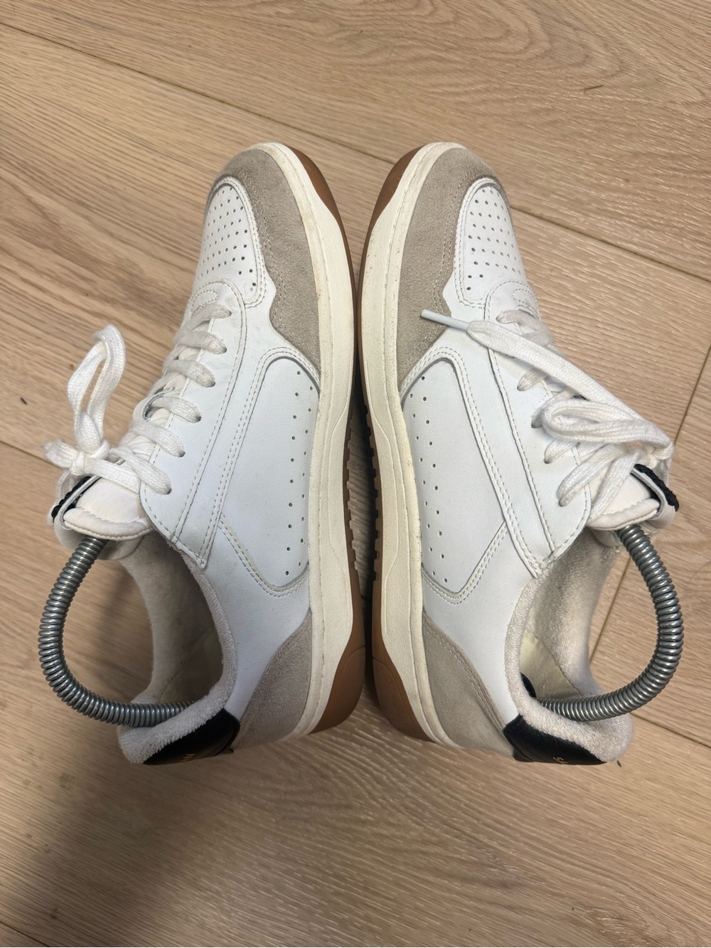Sam Edelman Women's Harper sneakers White Leather Suede Trim Size 9 - Picture 5 of 8